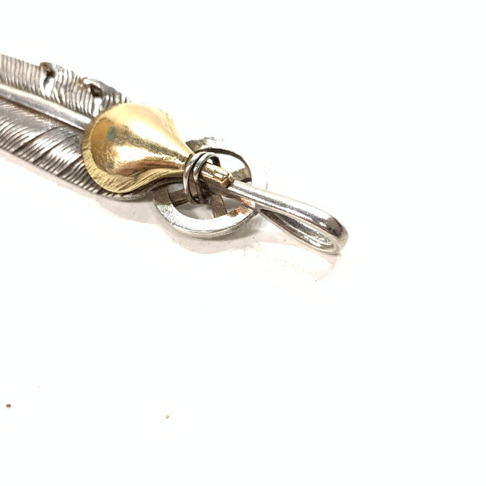 【中古品】【メンズ】 TADY&KING 金ハートホイール フェザー "L" K18 SILVER ブランド アクセサリー ペンダントトップ 191-251122-gm-13-fuz サイズ:L カラー:シルバー 万代Net店