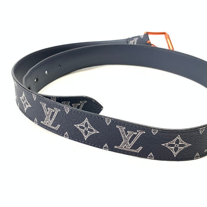 【中古品】【メンズ】 LOUIS VUITTON ルイ・ヴィトン M0047 モノグラムベルト ブランド 小物 179-260405-gm-26-fuz カラー:ネイビー 万代Net店
