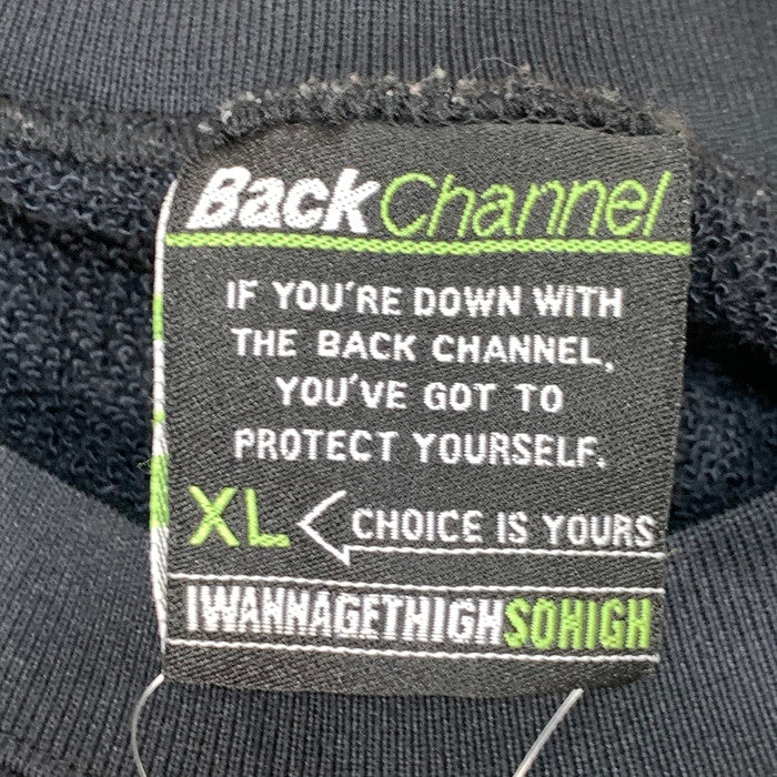 【中古品】【メンズ】 Back Channel バックチャンネル スウェット ブランド 古着 142-260322-gm-31-fuz サイズ:XL カラー:ブラック 万代Net店