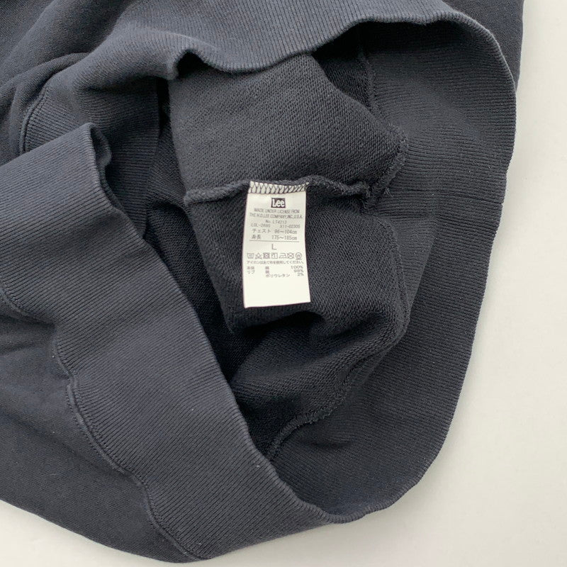 【中古品】【メンズ】 Lee リー バックプリントスウェット トップス ブランド 古着 裏パイル 145-260412-gm-50-fuz サイズ:L カラー:ネイビー 万代Net店