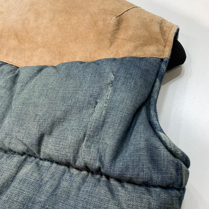 【現状渡し品】【メンズ】 ISAMUKATAYAMA BACKLASH イサムカタヤマバックラッシュ 1393-01 13AW ユーズド加工デニムベスト 140-240303-st-13-fuz サイズ:M カラー:ブルー 万代Net店