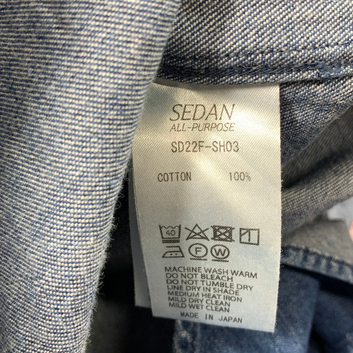 【中古品】【メンズ】 SEDAN ALL-PURPOSE SD22F-SH03 長袖シャツ デニム ブランド 古着 141-251122-gm-03-fuz サイズ:XL カラー:インディゴ 万代Net店
