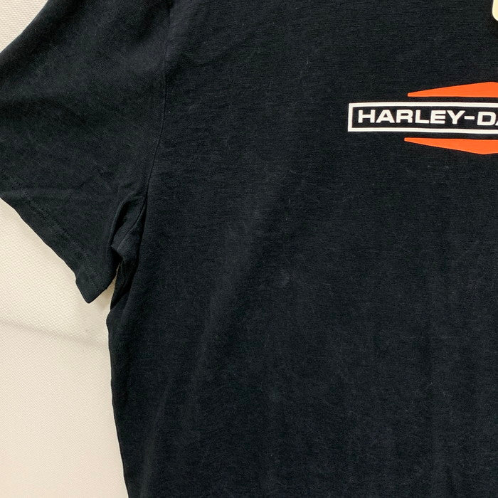 【中古品】【メンズ】 ハーレーダビッドソン 96012-25VM BAR&SHIELD スラブTシャツ 半袖Tシャツ カットソー トップス ブランド 古着 145-250727-gm-36-fuz サイズ:L カラー:ブラック 万代Net店
