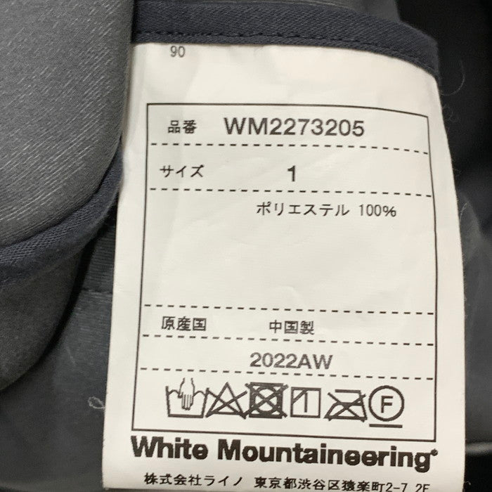【中古品】【メンズ】 WHITE MOUNTIANEERING×F.C.REAL BRISTOL 22AW WM2273205 テーラードジャケット アウター ブランド 古着 142-250727-gm-31-fuz サイズ:1 カラー:ブラック 万代Net店