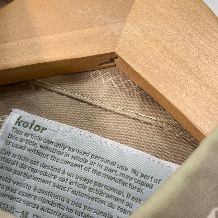 【中古品】【メンズ】 kolor カラー 長袖ストライプシャツ トップス ブランド 古着 140-231029-fuz サイズ:2 カラー:ベージュ 万代Net店