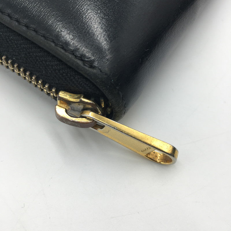 【中古品】【レディース】 GUCCI グッチ HORSE BIT ROUND ZIP WALLET 621889 ホースビット ラウンド ジップ ウォレット 長財布 ロングウォレット 181-250523-KS-07-tei カラー:BLACK 万代Net店