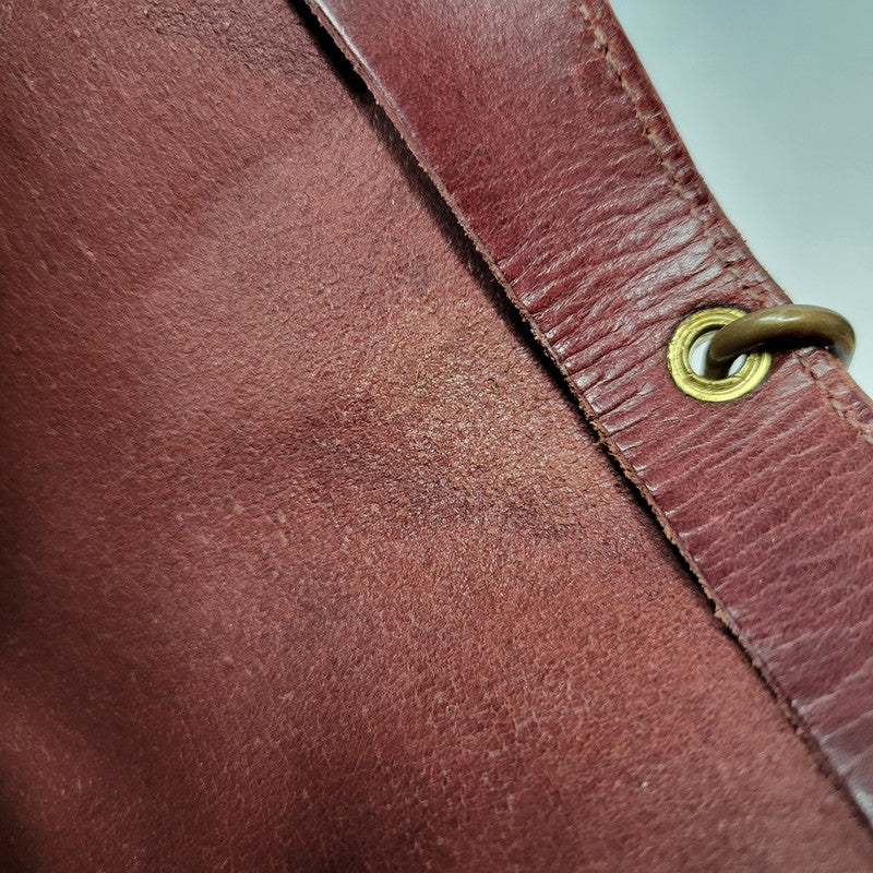 【中古品】【メンズ/レディース】 革蛸謹製 MIDDLE LEATHER WALLET ミドル レザー ウォレット 紅月 財布 200-250219-as-35-izu カラー:レッドブラウン系 万代Net店