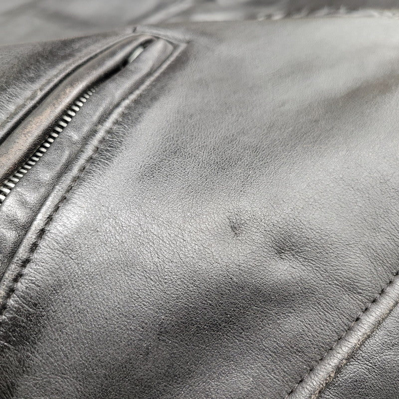 【現状渡し品】【メンズ】 schott ショット SINGLE RIDERS JACKET 641Q シングルライダースジャケット IDEALジッパー アウター 145-251118-as-11-izu サイズ:42 カラー:ブラック 万代Net店