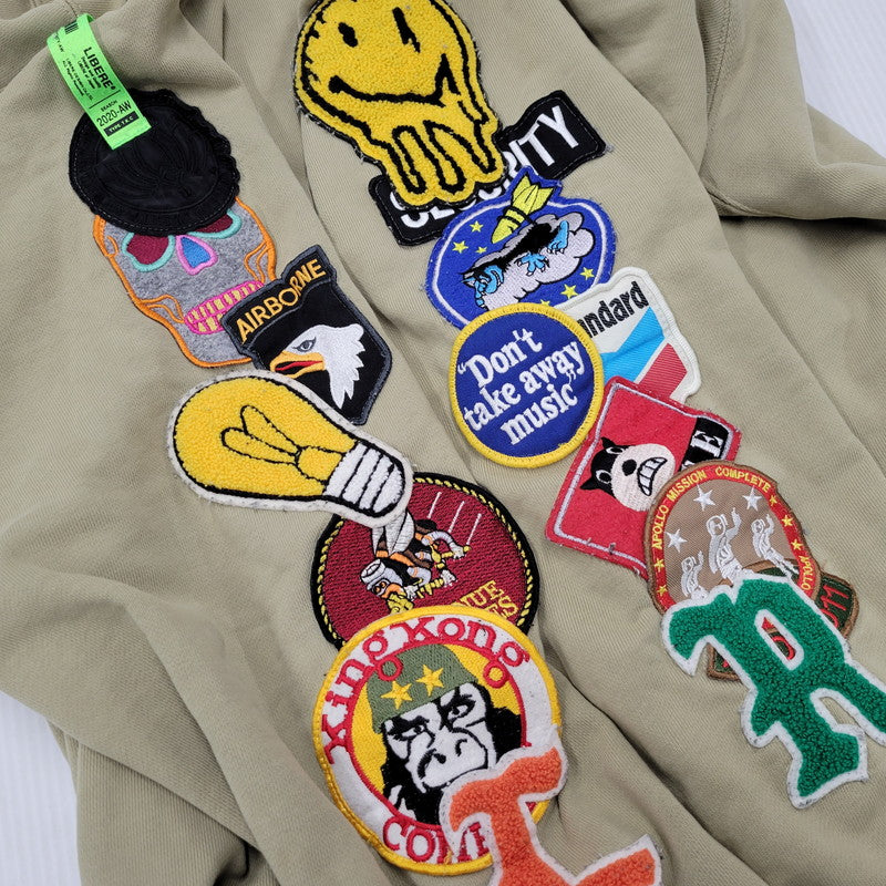 【中古品】【メンズ】 LIBERE リベーレ LIMITED WAPPEN HOODIE リミテッド ワッペン フーディー パーカー トップス 長袖 142-260128-kh-05-izu サイズ:L カラー:オリーブ 万代Net店