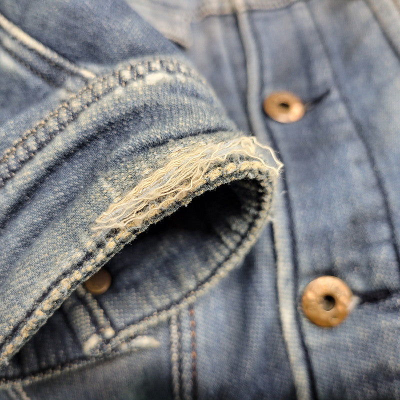 【現状渡し品】【メンズ】 ELSHAR.NE DENIM JACKET デニムジャケット アウター 141-260208-as-10-izu サイズ:S カラー:インディゴ 万代Net店