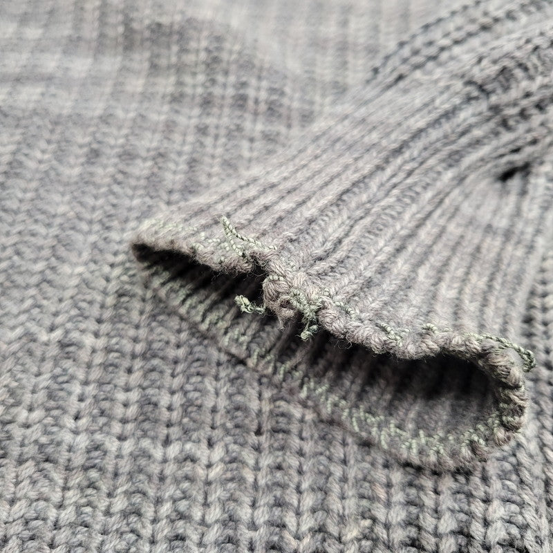 【中古品】【メンズ】 L.L.Bean エルエルビーン LOW GAUGE COTTON KNIT SHIRT ローゲージ コットン ニット USA製 長袖 トップス 146-260607-as-13-izu サイズ:M カラー:グレー 万代Net店