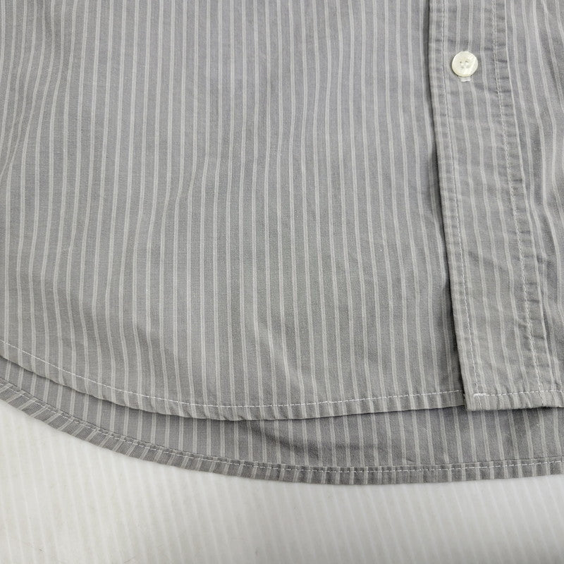【中古品】【メンズ】 OLD STUSSY オールドステューシー 紺タグ 90S STRIPE SS SHIRT ストライプ ショートスリーブ シャツ トップス 半袖 142-261023-cs-15-izu サイズ:XL カラー:グレー 万代Net店