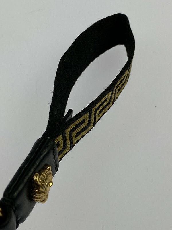 【中古品】【メンズ/レディース】 VERSACE ヴェルサーチ キーホルダー キーリング アクセサリー メデューサ 182-231007-ab-09-min カラー:ブラック/ゴールド 万代Net店