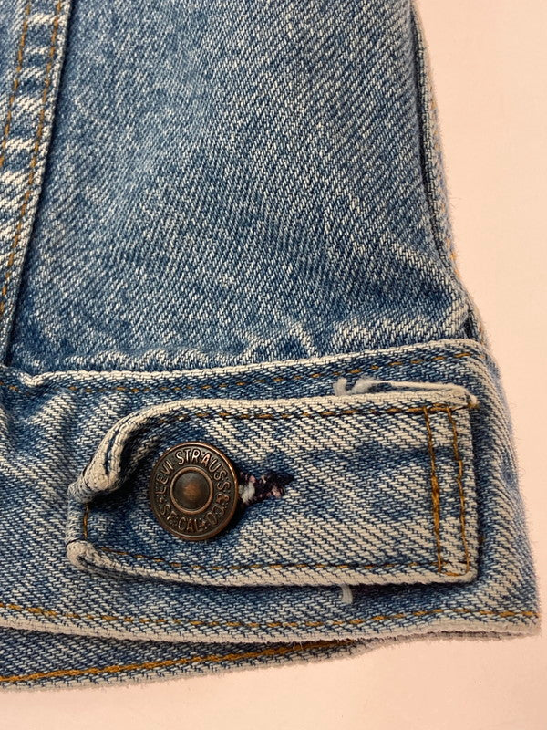 【中古品】【レディース】 Levi's リーバイス DENIM TRUCKER JACKET 70706 80S 869刻印 デニム トラッカージャケット 80年代 レディース アウター Gジャン 169-250804-em-28-min サイズ:16 カラー:インディゴブルー 万代Net店