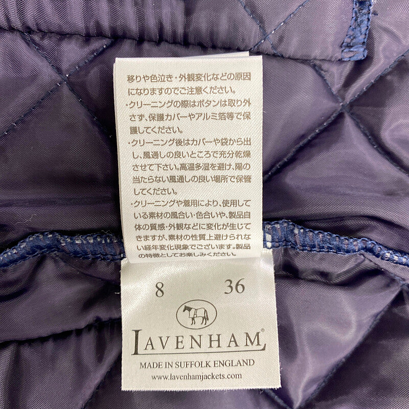 【中古品】【レディース】 LAVENHAM ラベンハム 19AW QUILTING COAT LVH-19-BP キルティングコート 中綿ジャケット アウター 169-221023-kk-16-min サイズ:36 カラー:パープル 万代Net店