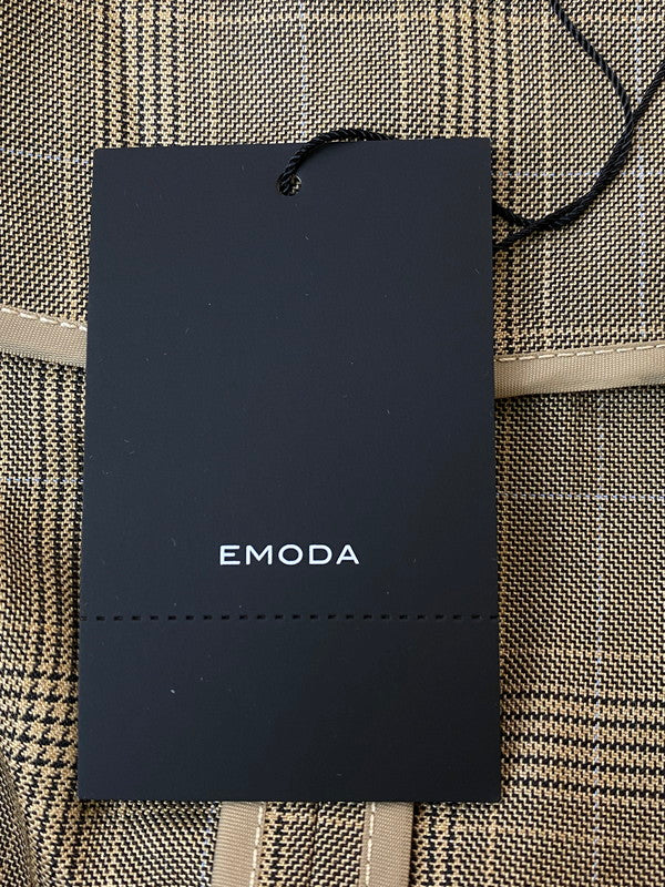 【中古品】【レディース】 EMODA エモダ 041940130001 2019MODEL テーラードジャケット ライトアウター 169-241122-ks-09-min サイズ:F カラー:ブラウン系/チェック柄 万代Net店