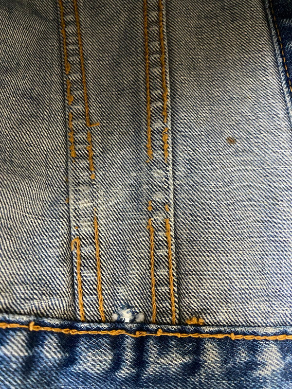 【現状渡し品】【メンズ】 Levi's リーバイス 70505 刻印2 BIG E 60-70S CUTOFF REMAKE DENIM TRUCKER JACKET リメイクデニムトラッカージャケット 146-251220-zi-11-min サイズ:不明 カラー:インディゴ 万代Net店