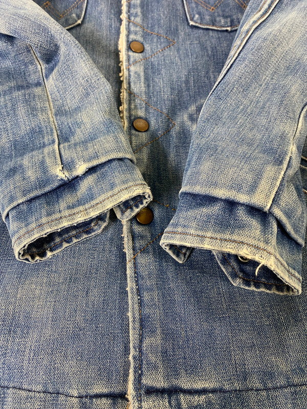 【現状渡し品】【レディース】 Wrangler ラングラー USA製 70-80S NO-FAULT BOA LINER DENIM TRUCKER JACKET ボア デニム トラッカージャケット アウター 169-250103-me-07-min カラー:インディゴ 万代Net店