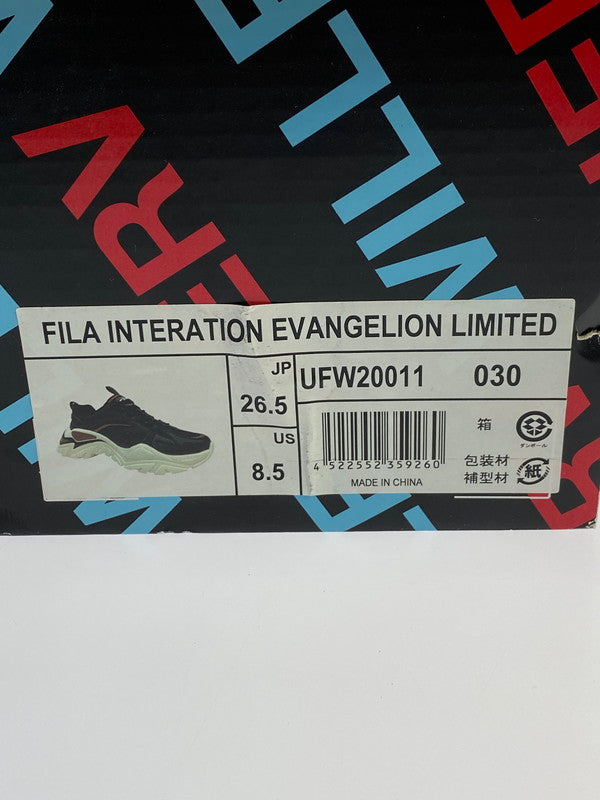 【中古品】【メンズ】 FILA フィラ INTERTION EVANGELION LIMITED SNEAKER スニーカー シューズ 靴 162-240504-ab-8-min サイズ:26.5cm カラー:BLACK 万代Net店