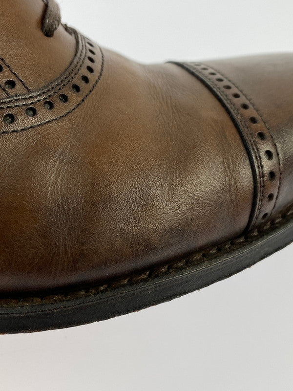 【中古品】【メンズ】 UNION IMPERIAL ユニオンインペリアル LEATHER SHOES U1521 ボックスカーフ クォーターブローグ シューズ 靴 164-240528-ab-02-min サイズ:7 カラー:ブラウン 万代Net店