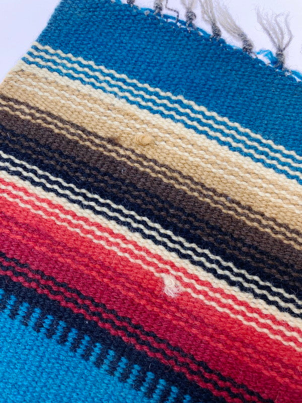 【中古品】【メンズ/レディース】 VINTAGE 30-40S NATIVE AMERICAN CHIMAYO RUG ヴィンテージ チマヨラグ 208-240712-jt-28-min サイズ:59 × 46 カラー:ブルー 万代Net店