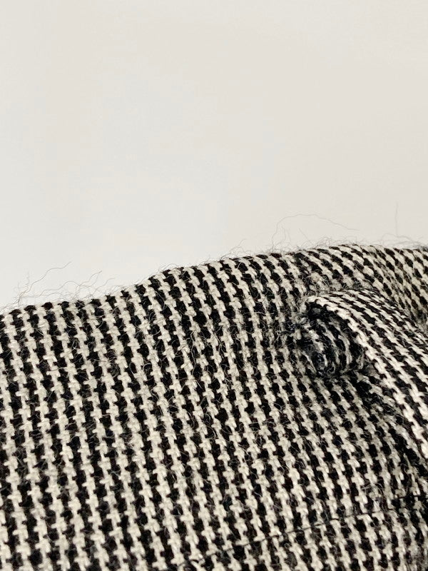 【現状渡し品】【レディース】 B RICH BY BARBORCHICA ビーリッチバイバーボチカ 90S HOUND'S TOOTH 2-TUCK SLACKS 千鳥柄 タック スラックス ボトムス 171-240813-me-30-min サイズ:S カラー:ブラック/ホワイト 万代Net店