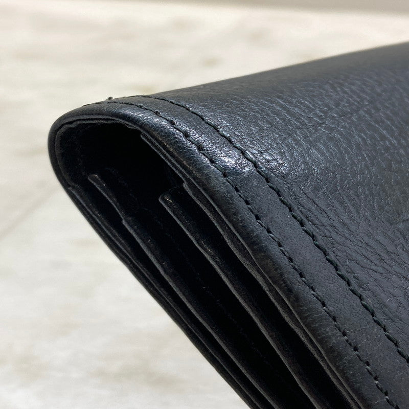 【中古品】【メンズ】 GARNI ガルニ レザーロングウォレット 長財布 本体のみ 201-250705-cn-2-min カラー:ブラック 万代Net店