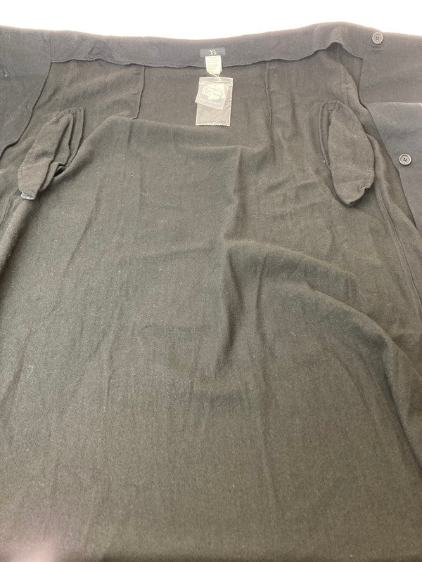 【中古品】【レディース】 Y's ワイズ YI-S05-002 97AW COTTON LAINE WOOL LONG SKIRT コットン ラムウール ロングスカート ボトムス 171-240813-me-16-min サイズ:FREE カラー:ブラック 万代Net店