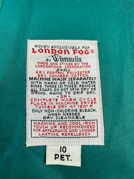 【中古品】【レディース】 LONDON FOG ロンドンフォグ 80S USA製 ライナー付 ロングコート アウター 169-250103-me-09-min カラー:グリーン系 万代Net店
