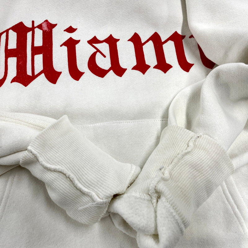 【中古品】【メンズ】 VINTAGE 50-60 MIAMI OLD ENGLISH マイアミ オールド イングリッシュ RAGLAN HOODED SWEATSHIRT ラグラン フーデッド スウェット シャツ トップス パーカー 146-250920-ya-05-izu サイズ:下記参照 カラー:ホワイト 万代Net店