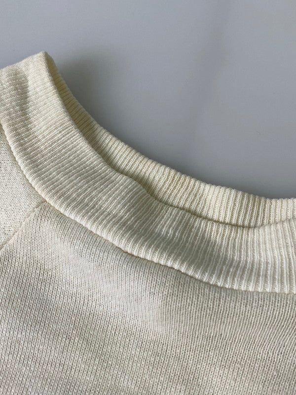 【中古品】【メンズ】 HANES ヘインズ 60S KWAJALEIN SS RAGLAN SWEATSHIRT ラグラン スウェットシャツ 半袖トップス 146-241105-me-61-min サイズ:M カラー:ホワイト系 万代Net店