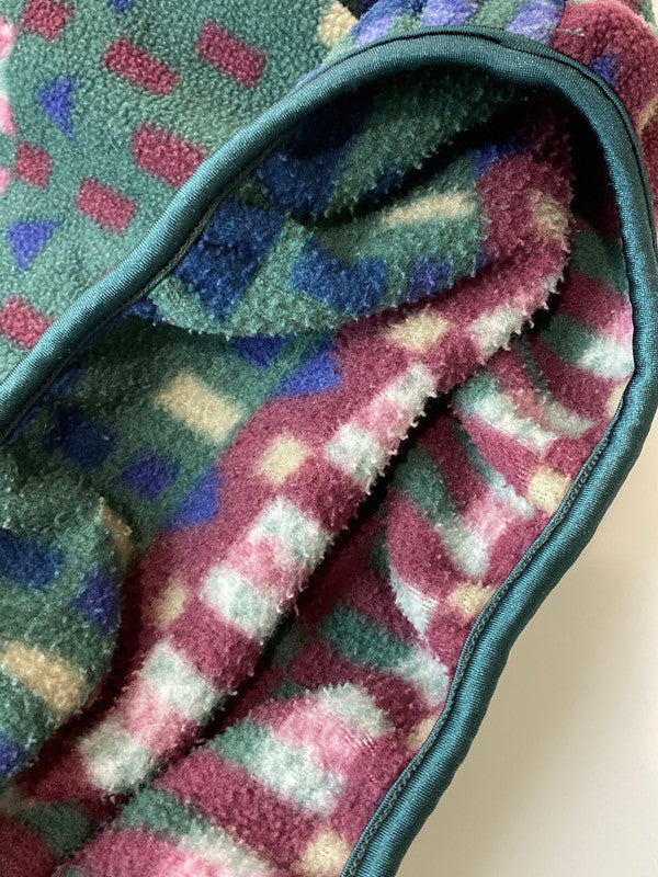 【中古品】【レディース】 Columbia コロンビア 8571WL6780 USA製 HALF ZIP FLEECE JACKET ハーフジップ フリース ジャケット アウター 169-241121-cn-07-min サイズ:XL カラー:グリーン系/マルチカラー 万代Net店