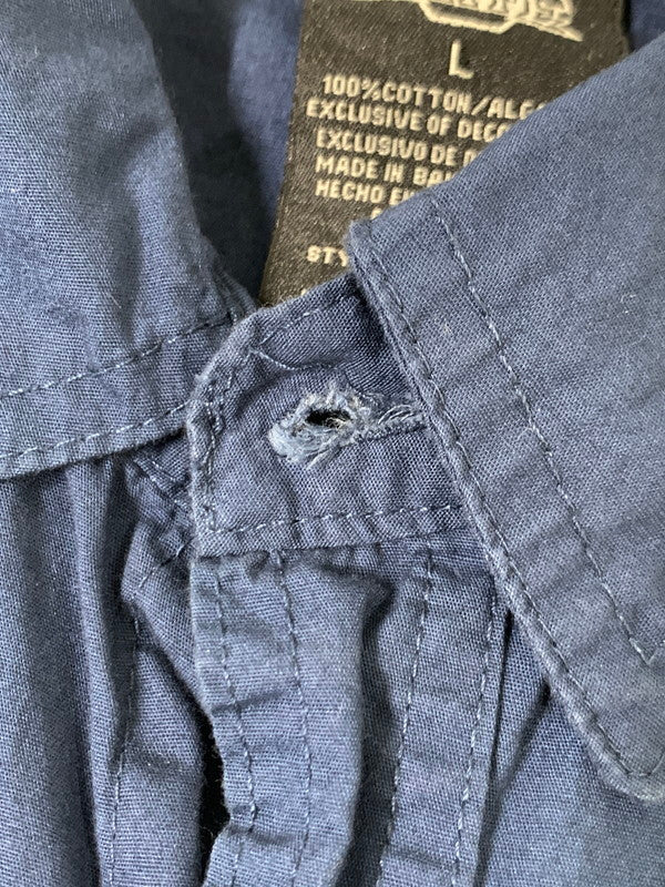 【中古品】【メンズ】 MMA ELITE L/S SHIRT ロングスリーブシャツ 長袖シャツ トップス 146-241129-yn-34-min サイズ:L カラー:ネイビー 万代Net店