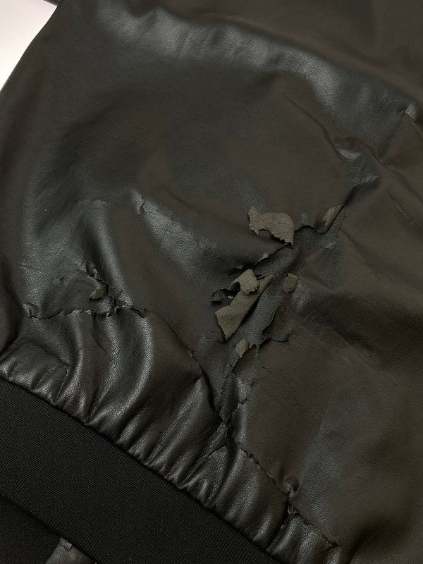 【現状渡し品】【メンズ】 3HZB04 LEATHER HOODED JACKET アウター 141-241208-AS-14-min サイズ:S カラー:ブラック 万代Net店