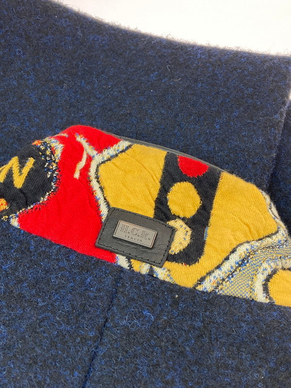 【中古品】【レディース】 H.C.R. ITALIA 903957 イタリア製 ウラノウールコート アウター 169-241209-me-02-min サイズ:48 カラー:ネイビー 紺 万代Net店