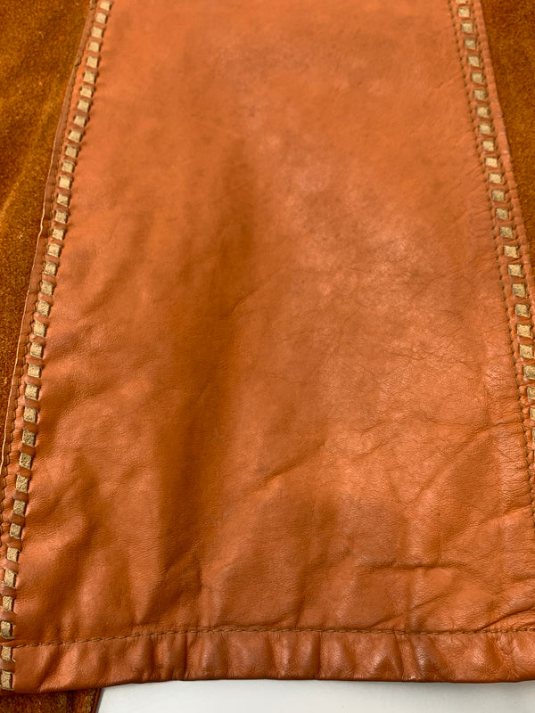 【現状渡し品】【メンズ】 JOO KAY ジョーオーケイ 60-70'S レザーコート アウター 146-260619-jt-27-min サイズ:サイズ不明 下記参照 カラー:ブラウン系 万代Net店