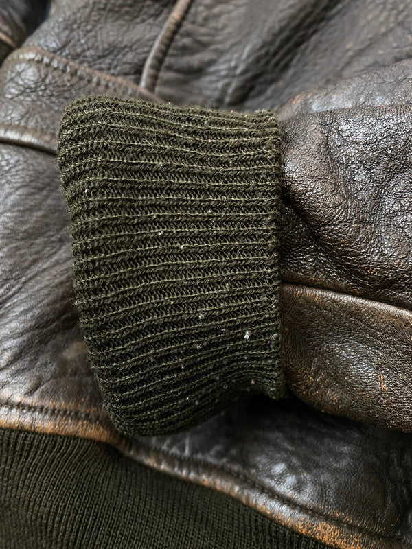 【現状渡し品】【メンズ】 AVIREX アヴィレックス AVIREX SPEC.7823 G-1 LEATHER FLIGHT JACKET レザーフライトジャケット 145-251220-zi-17-min サイズ:XXL カラー:ブラウン 万代Net店