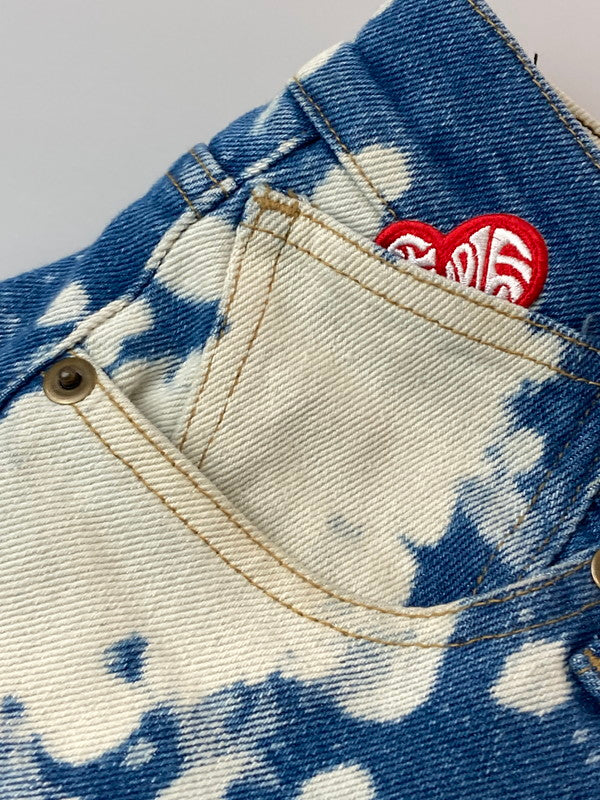 【中古品】【メンズ】 EXAMPLE エグザンプル ブリーチ加工 DENIM PANTS デニムパンツ ボトムス ズボン 153-250106-me-26-min サイズ:M カラー:インディゴ 万代Net店