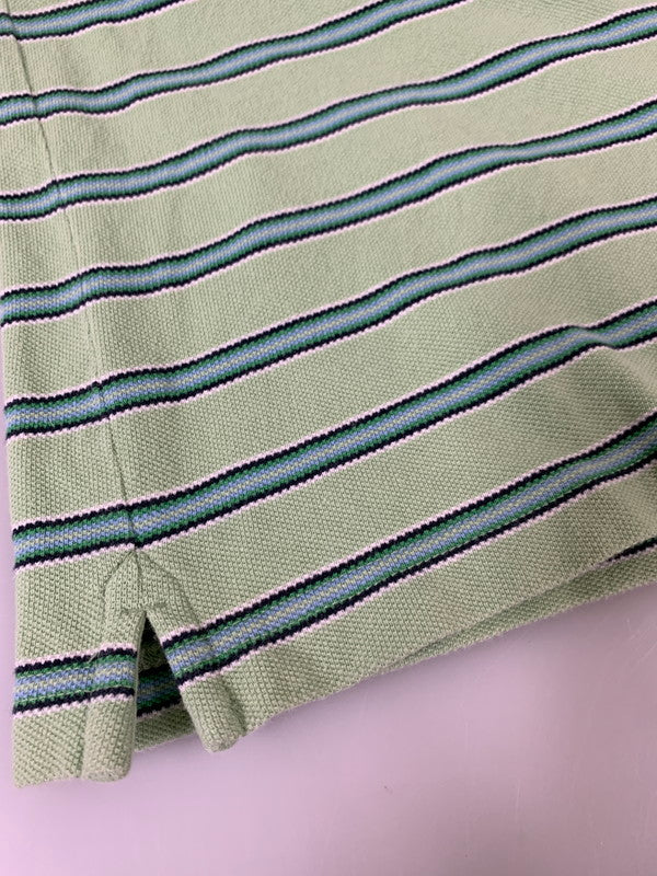 【中古品】【メンズ】 CHAPS チャップス BORDER SS POLO SHIRT ボーダーショートスリーブ ポロシャツ トップス 146-260409-SH-24-min サイズ:XL カラー:ライトグリーン 万代Net店