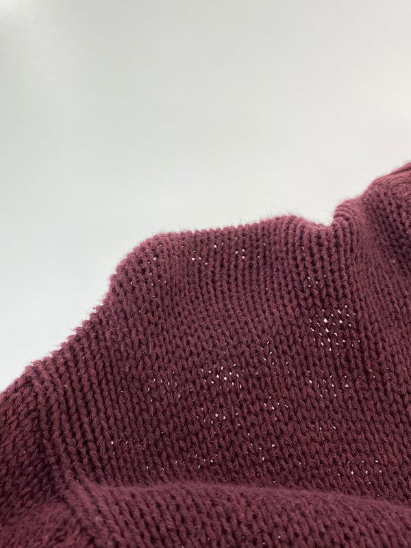 【現状渡し品】【メンズ】 CHAPS チャップス エルボーパッチ LS COTTON KNIT ロングスリーブ コットンニット メンズ トップス 146-260617-KS-23-min サイズ:L カラー:ボルドー 万代Net店