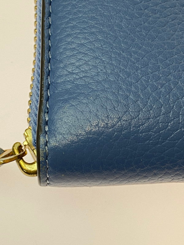 【LIFTる。景品】【中古品】【メンズ/レディース】 Tory Burch トリーバーチ 13630 マックグロー ジップ コンチネンタル ウォレット 長財布 ロングウォレット 181-250228-me-32-min カラー:ブルー 万代Net店