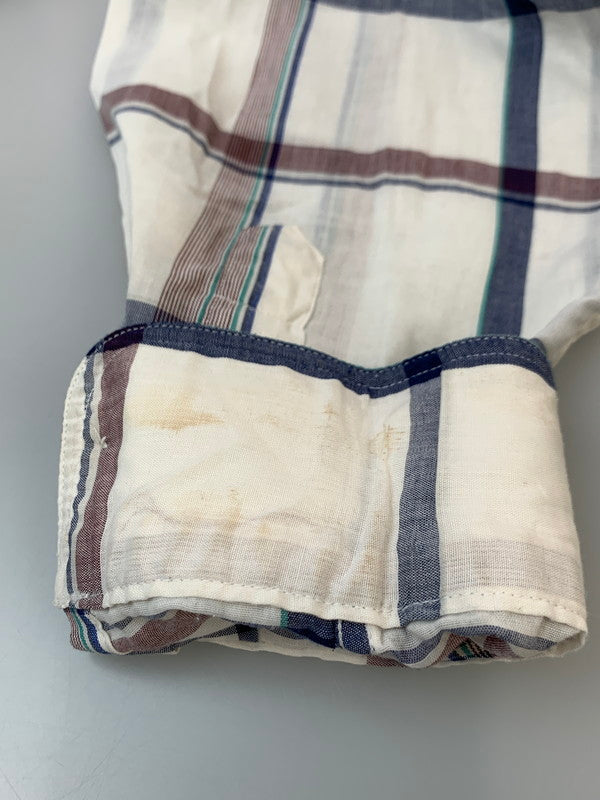 【中古品】【メンズ】 CHRISTIAN DIOR クリスチャンディオール LS SHIRT ロングスリーブシャツ チェックシャツ 長袖シャツ 146-260611-kt-01-min サイズ:L カラー:ホワイト系 万代Net店