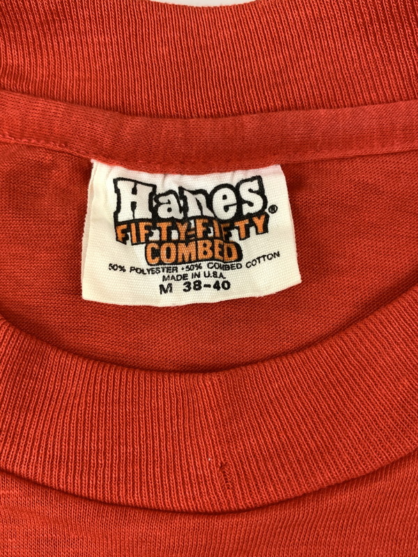 【中古品】【メンズ】 HANES ヘインズ 80'S PRINT TEE ショートスリーブ 146-250414-AS-34-min サイズ:M カラー:レッド 万代Net店
