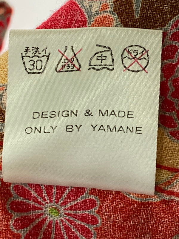 【中古品】【メンズ】 EVISU YAMANE エヴィス ヤマネ SS COTTON SHIRT 鬼チリ 半袖 コットン シャツ 菊柄 メンズ トップス 半袖 145-250409-em-14-min サイズ:38 カラー:レッド系 万代Net店