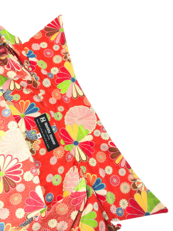 【中古品】【メンズ】 EVISU YAMANE エヴィス ヤマネ S/S COTTON SHIRT コットンシャツ 鬼チリ 半袖シャツ アロハシャツ 145-260509-na-03-tag サイズ:38 カラー:レッド系 万代Net店