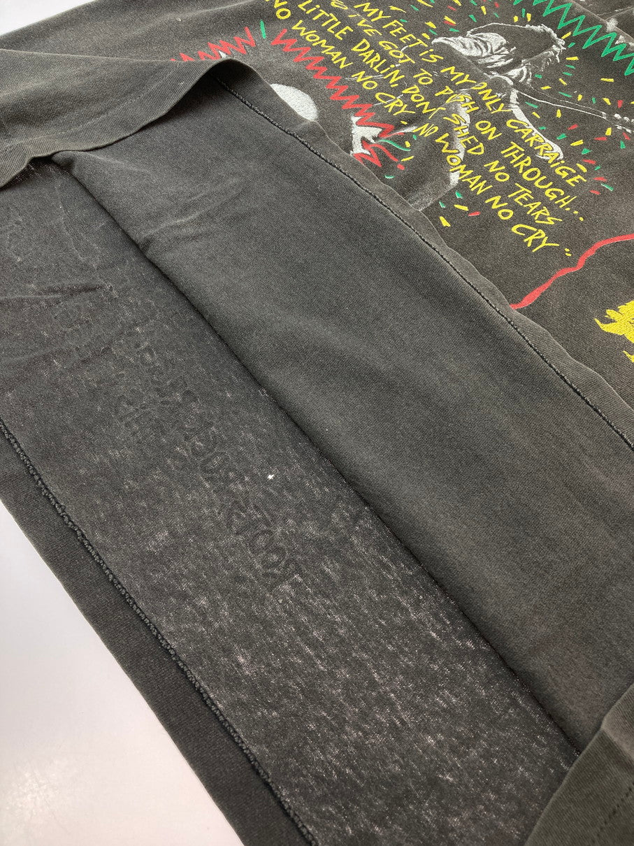 【中古品】【メンズ】 CHANGES 90's BOB MARLEY BIG PRINT TEE チェンジズ プリントTシャツ 半袖Tシャツ トップス 146-250422-yn-24-min サイズ:XL カラー:ダークグレー 万代Net店