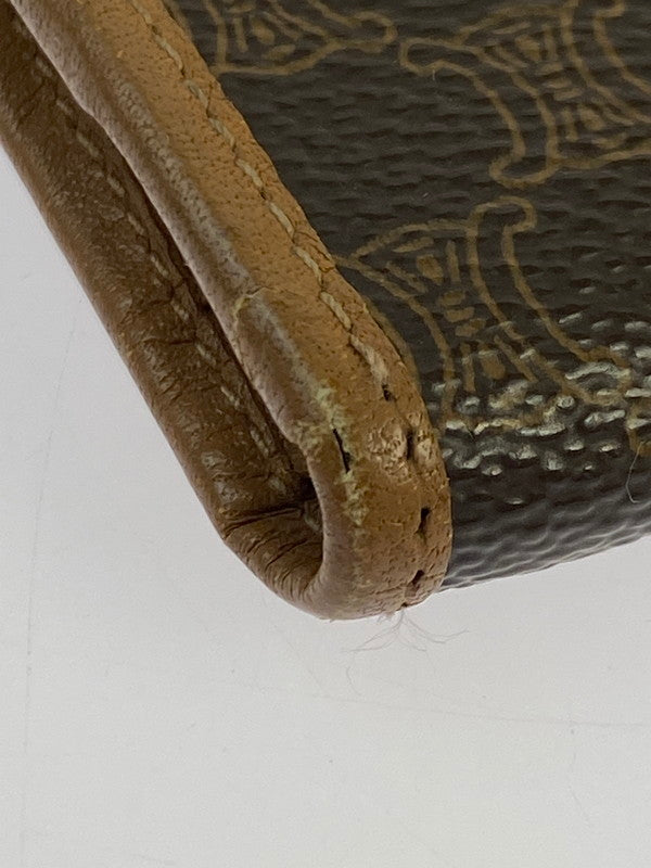 【中古品】【レディース】 CELINE セリーヌ マカダム ロングウォレット 長財布 181-250424-jt-22-min カラー:ブラウン 万代Net店