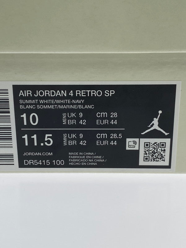 【LIFTる。景品】【中古】【メンズ】 NIKE ナイキ AIR JORDAN 4 RETRO SP DR5415-100 エア ジョーダン 4 レトロ スペシャル スニーカー 靴 160-250509-yn-11-min サイズ:28.0cm US10 カラー:SUMIIT WHITE/WHITE-NAVY 万代Net店