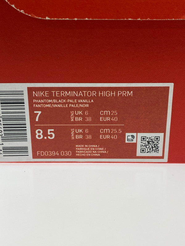 【中古品】【メンズ】 NIKE ナイキ TERMINATOR HIGH PREMIUM FD0394-030 ターミネーター ハイ プレミアム スニーカー メンズ 靴 シューズ 160-250519-em-01-min サイズ:25cm カラー:ブラック/ペールバニラ 万代Net店