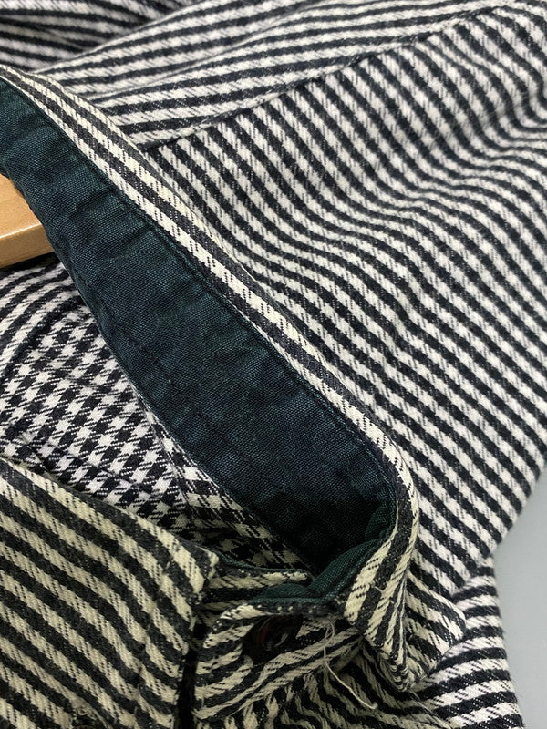 【中古品】【メンズ】 OLD STUSSY オールドステューシー 00S 紺タグ LS ギンガムチェックシャツ ロングスリーブ 142-250525-AS-3-min サイズ:L カラー:ブラック/ホワイト 万代Net店